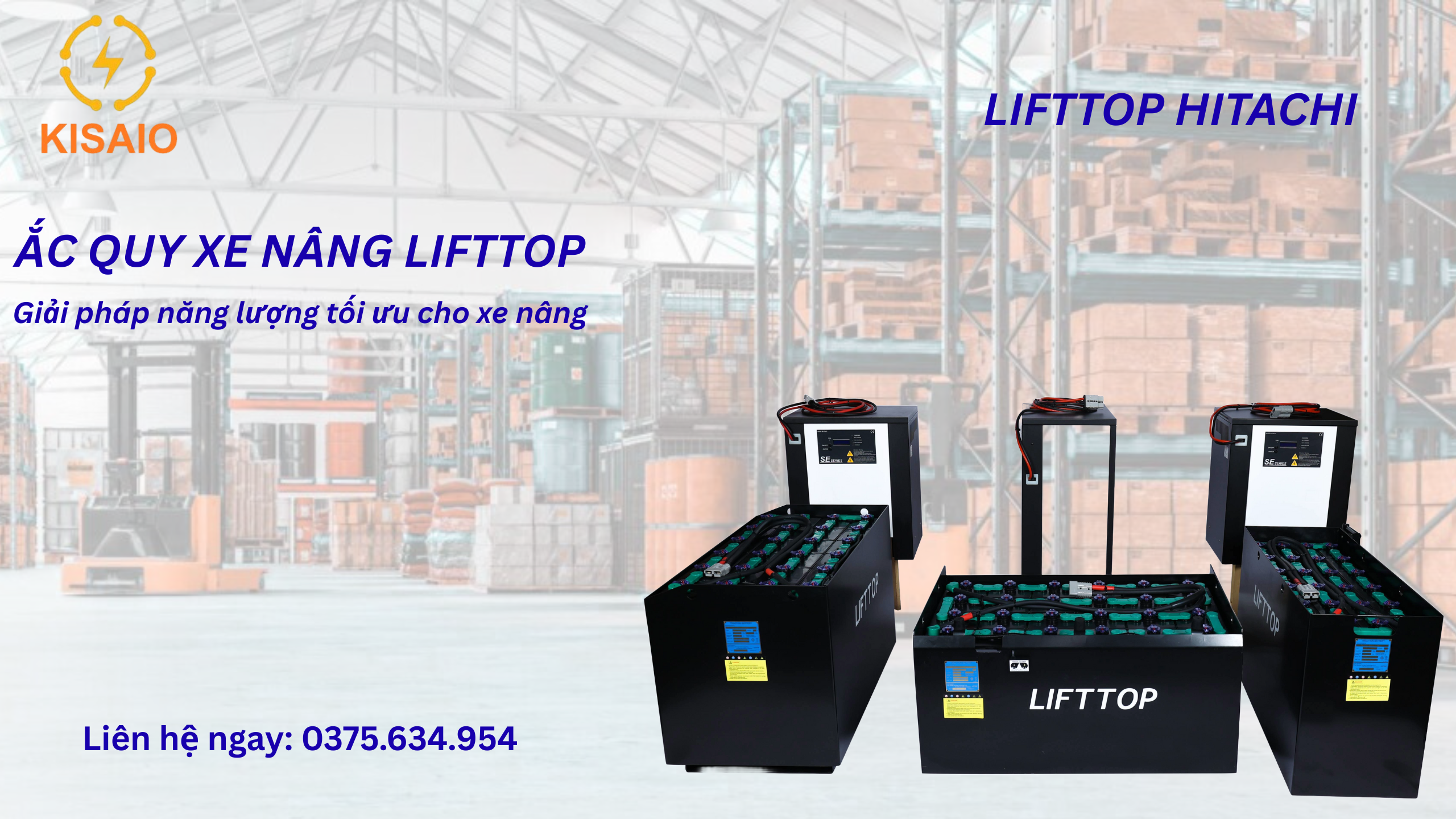 Bình điện xe nâng LIFTTOP HITACHI